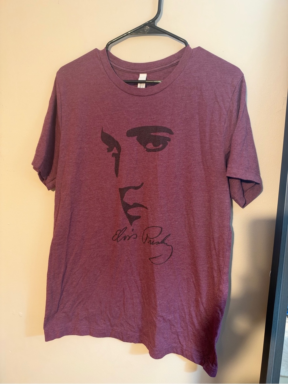 Bella Canvas Mauve Tee with Elvis Presley Face Graphic
